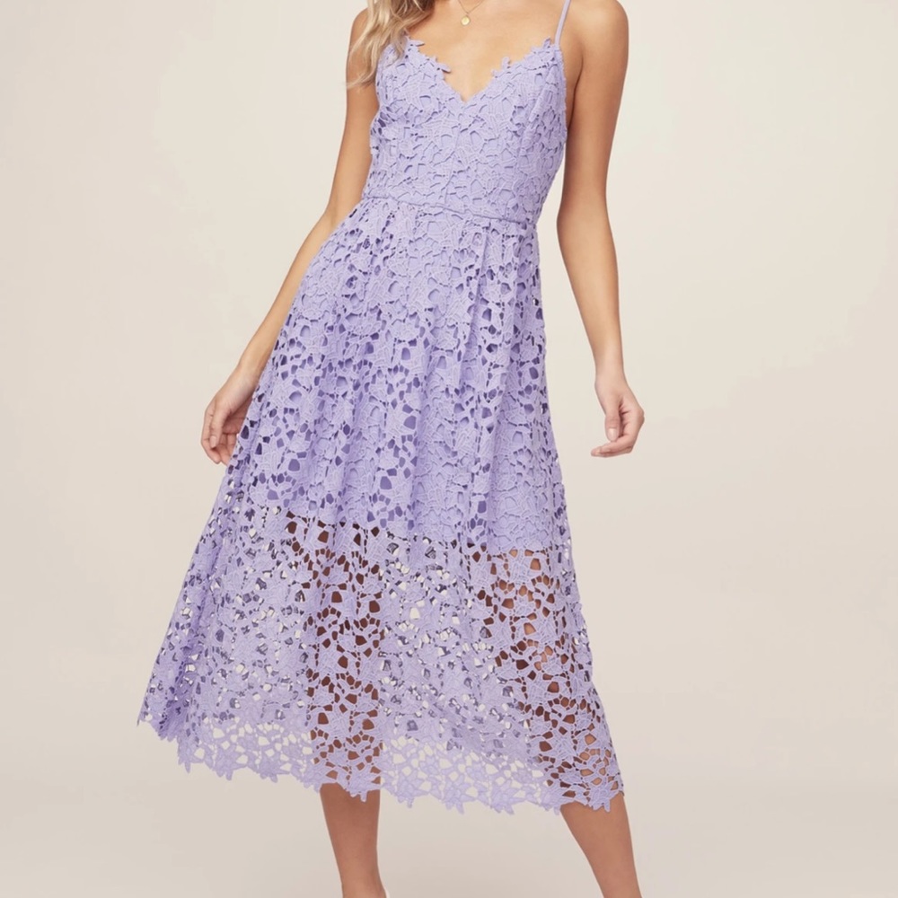 Lavender Midi Lace Dress (Worn ONCE)